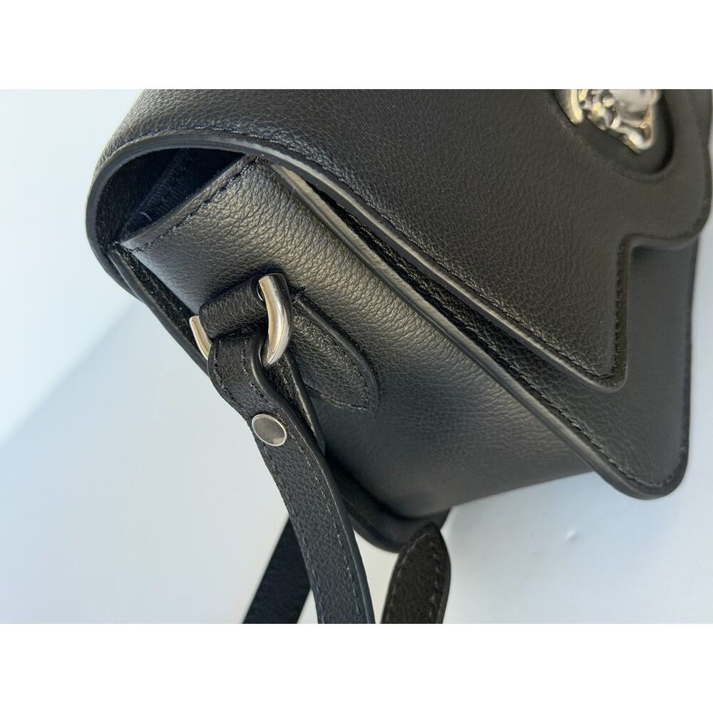 Versace Gold Medusa Head Leather Black Small Shoulder Bag 1008100 NWT $1750 - Picture 11 of 16